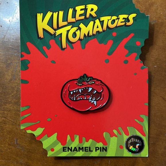 Garbage Pail Kids Enamel Pin and Killer Tomatoes Pin - Picture 3 of 4